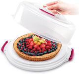 Metaltex tårtbehållare, justerbar i höjdled, polypropen, vit/transparent, ⌀ 30 cm, höjdjusterbar 8 och 15 cm Matförvaringslådor Naty Shop