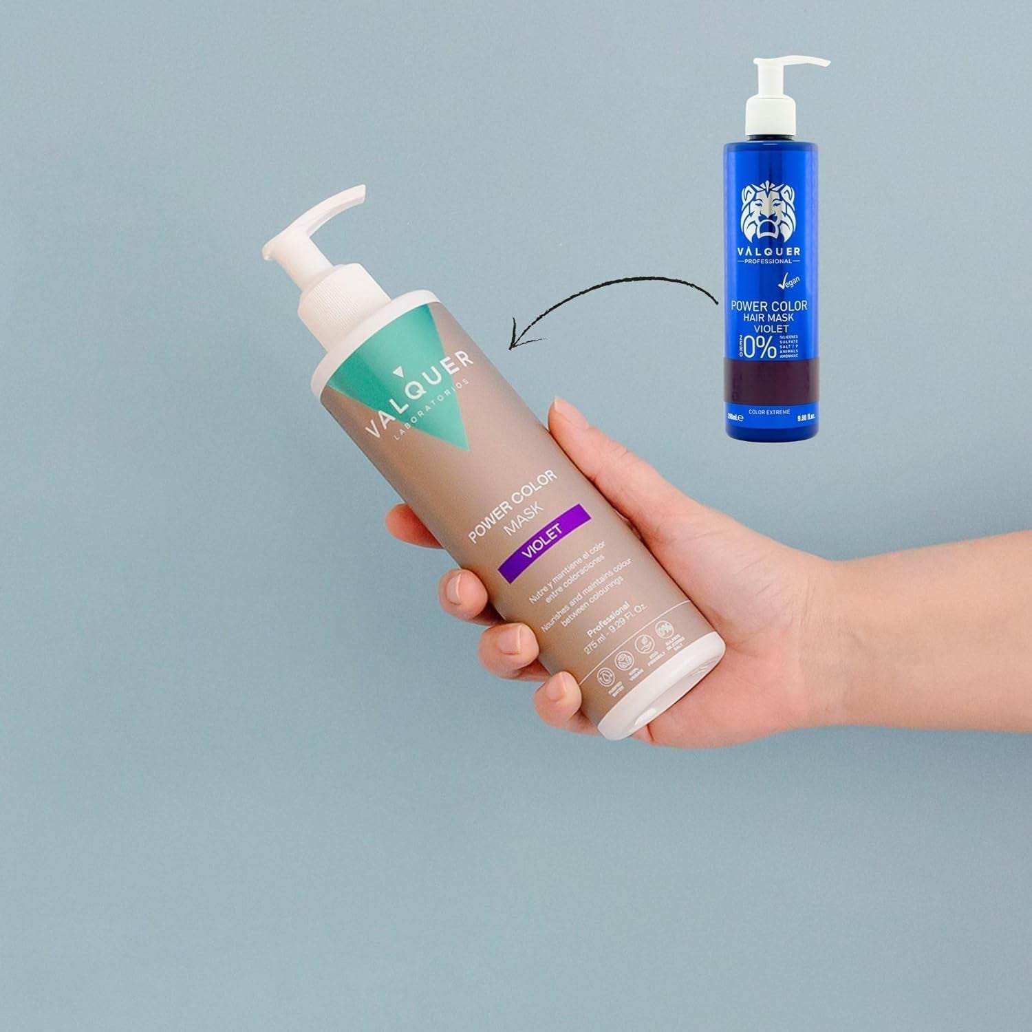 Valquer Power Color Mask vegansk och silikonfri formulering Ger hårfärg 290 ml lila Hårmask Naty Shop