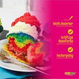 Decocino Neon matfärgningsset - 3 delar - röd, rosa, lila - högdosfärgad matfärg - för färgning av kakor, muffins, muffins - smakfritt