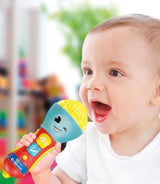 Clementoni - babymikrofon, elektroniskt musikspel för tidig barndom, leksak 10-36 månader, aktivitetscenter med ljus och ljud, 17931 Baby Toys Naty Shop