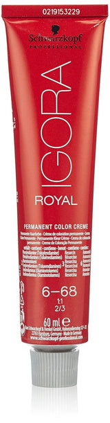 Schwarzkopf IGORA Royal Premium Hårfärg 6-68 Mörkblond chokladröd 1 förpackning (1 x 60 g) Naty Shop Hårfärg Standardtitel