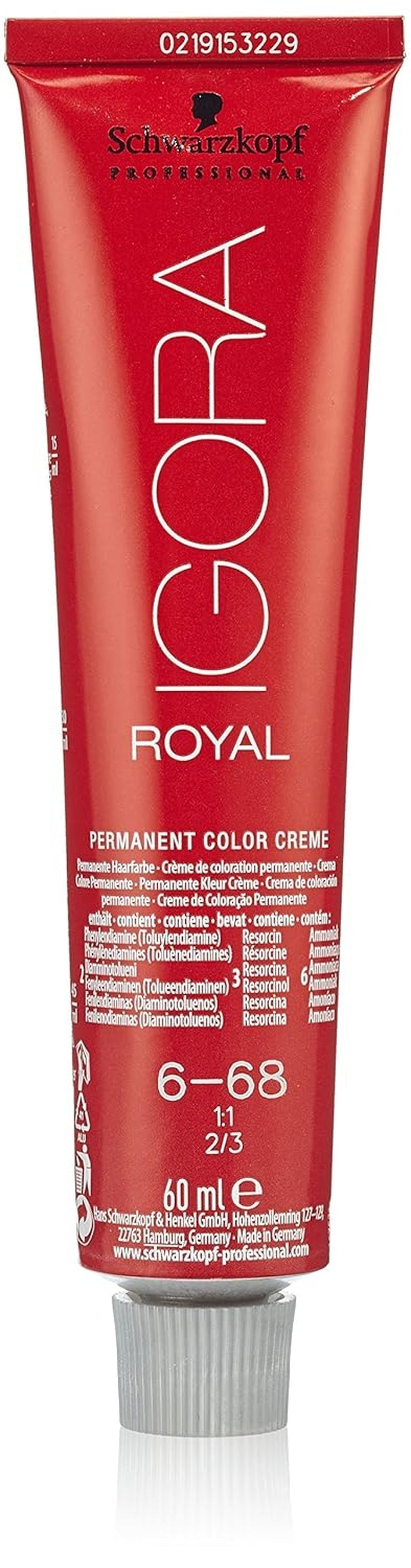 Schwarzkopf IGORA Royal Premium Hårfärg 6-68 Mörkblond chokladröd 1 förpackning (1 x 60 g) Naty Shop Hårfärg Standardtitel