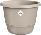 elho Amiga Round 30 - Blomkruka inomhus och utomhus - 100% återvunnen plast - Ø 29,5 x H 20,2 cm - Beige/Svampbeige