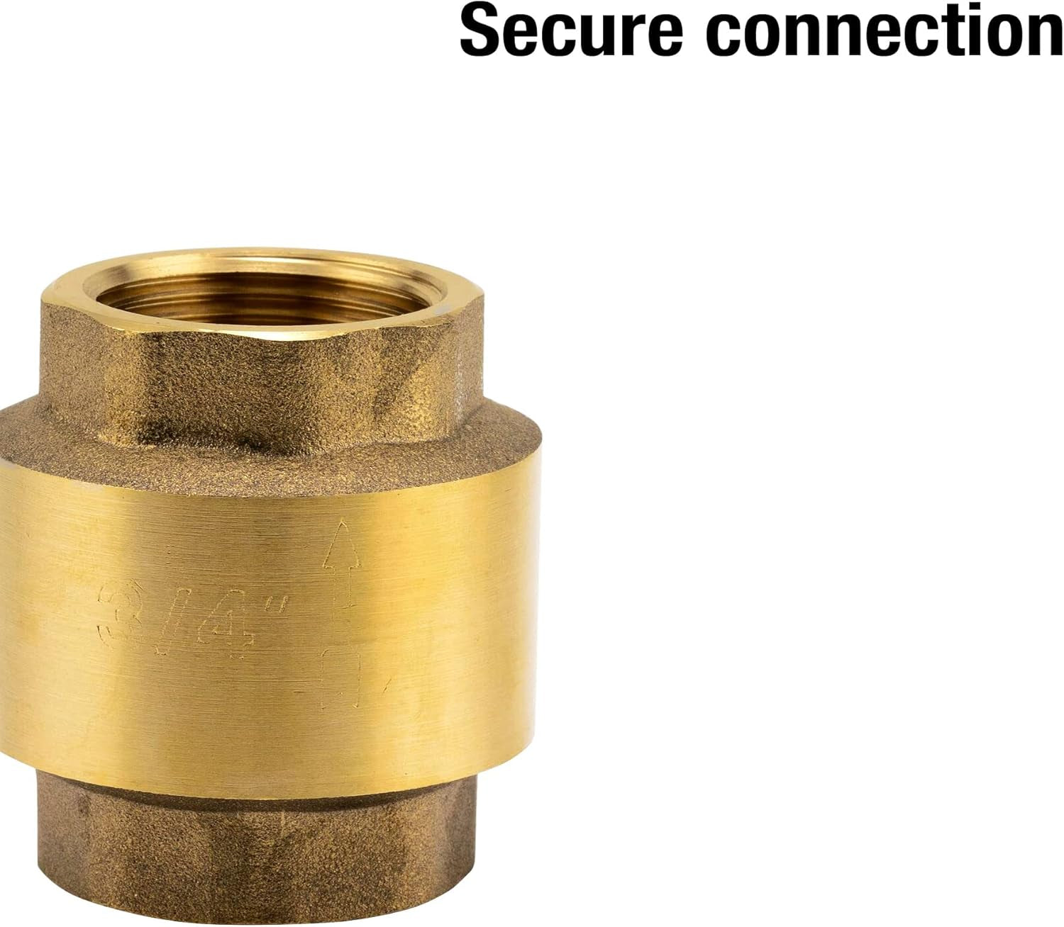Gardena mellanventil i mässing: Envägsventil i massiv mässing, 42 mm (G 1 1/4 tum) gänga för anslutning till pumpar (7232-20)