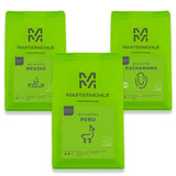 Martermühle ekologiska kaffebönprovset 3x250g lätt/medelstark I Arabica I Hela ekologiska kaffebönor lätt rostade, låg syra (68/74/426)