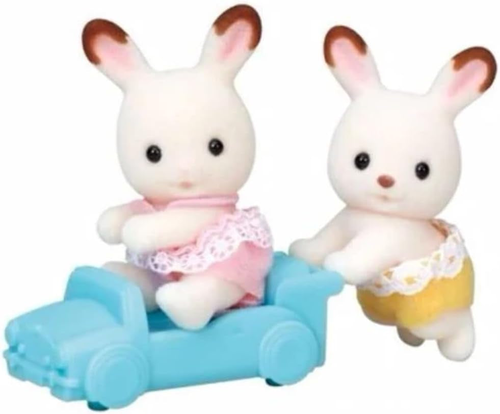 Sylvanian Families L5420 Chocolate Rabbit Twins - Naty Shop Dolls Dockhusfigurer