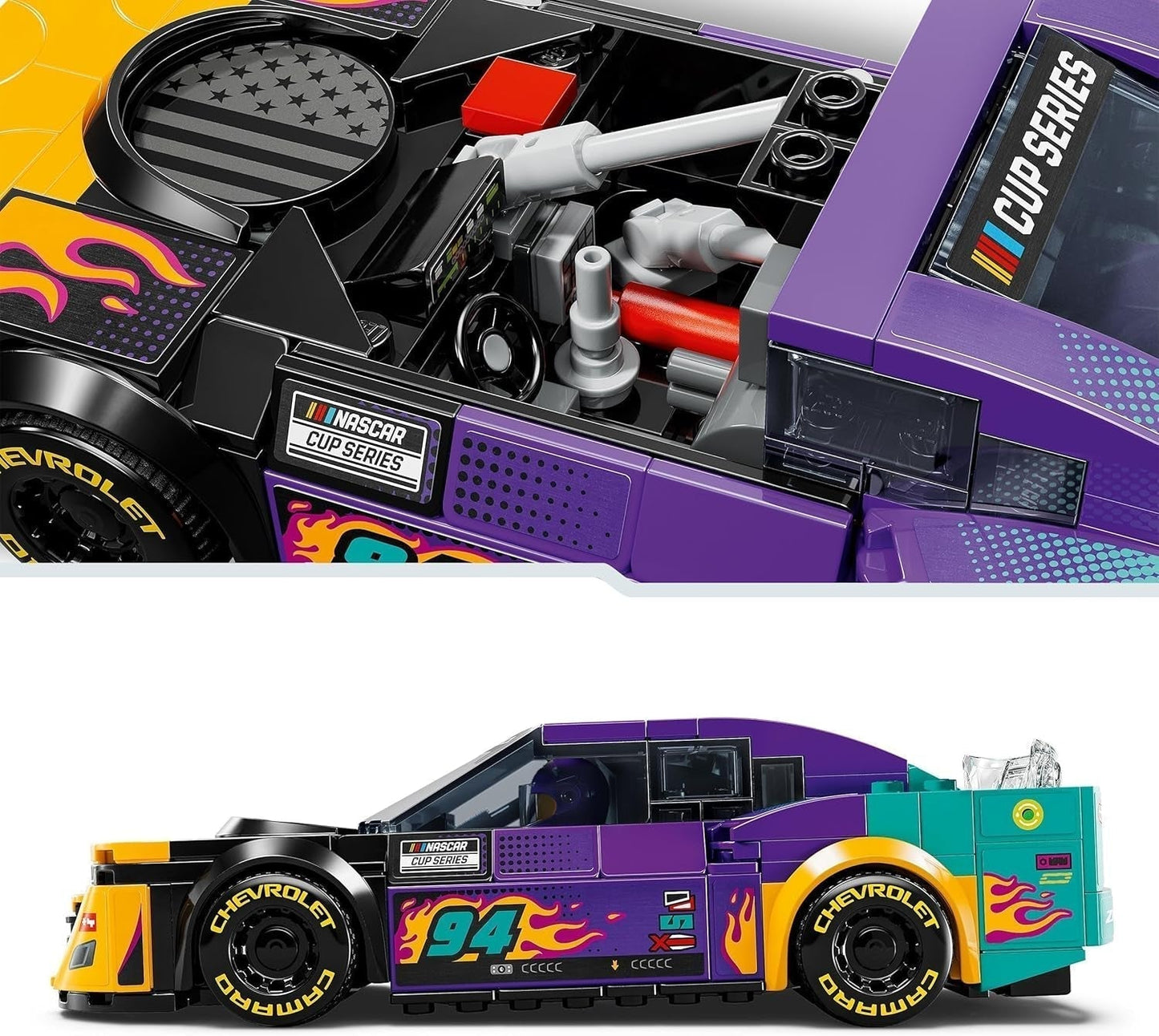 LEGO Speed Champions NASCAR nästa generation Chevrolet Camaro ZL1 Leksaksbil; Racerbil bygg och lek set; Present till pojkar och flickor över 9 år 76935 Byggset Besuche den LEGO-Store