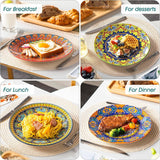 Mattallrik set för 6 personer, vancasso KRVI tallrik set för 6 personer, tallrik set Ø 27 cm, diskmaskin och mikrovågssäker, pastatallrikar, frukosttallrikar, tårtfat