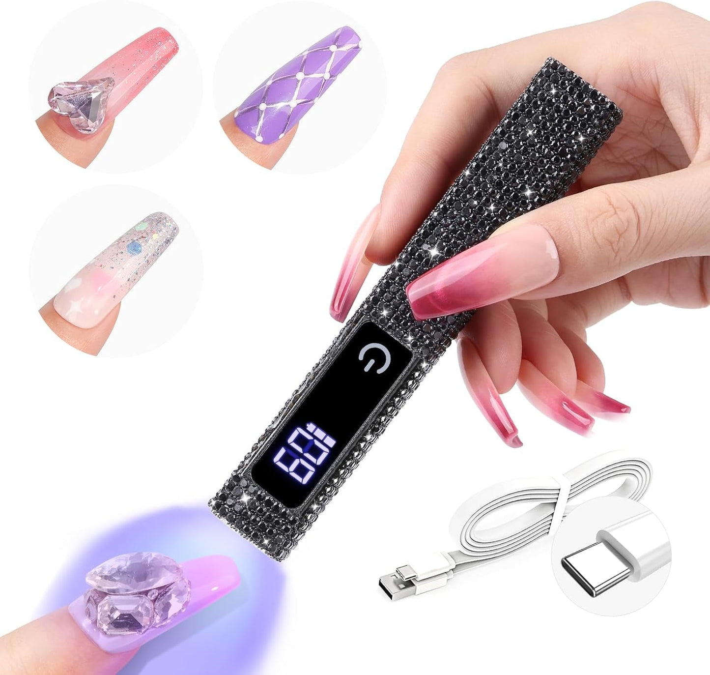 Saviland U V Lampe Für Gelnägel: Mini U V Lampe Für NägelSchützen Sie Die Haut Wiederaufladbar Klein LED Nagellack Trocknergerät Für Nagellack Aufbaugel Nageltips Nagelkleber Geschenke Für Frauen