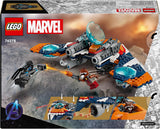 LEGO Marvel Rockets rymdskepp vs. Ronan byggbart rymdskeppset Guardians of the Galaxy Superhjältefigurleksakspresent för pojkar och flickor 8 år gamla 76278 Byggset Besuche den LEGO-Store