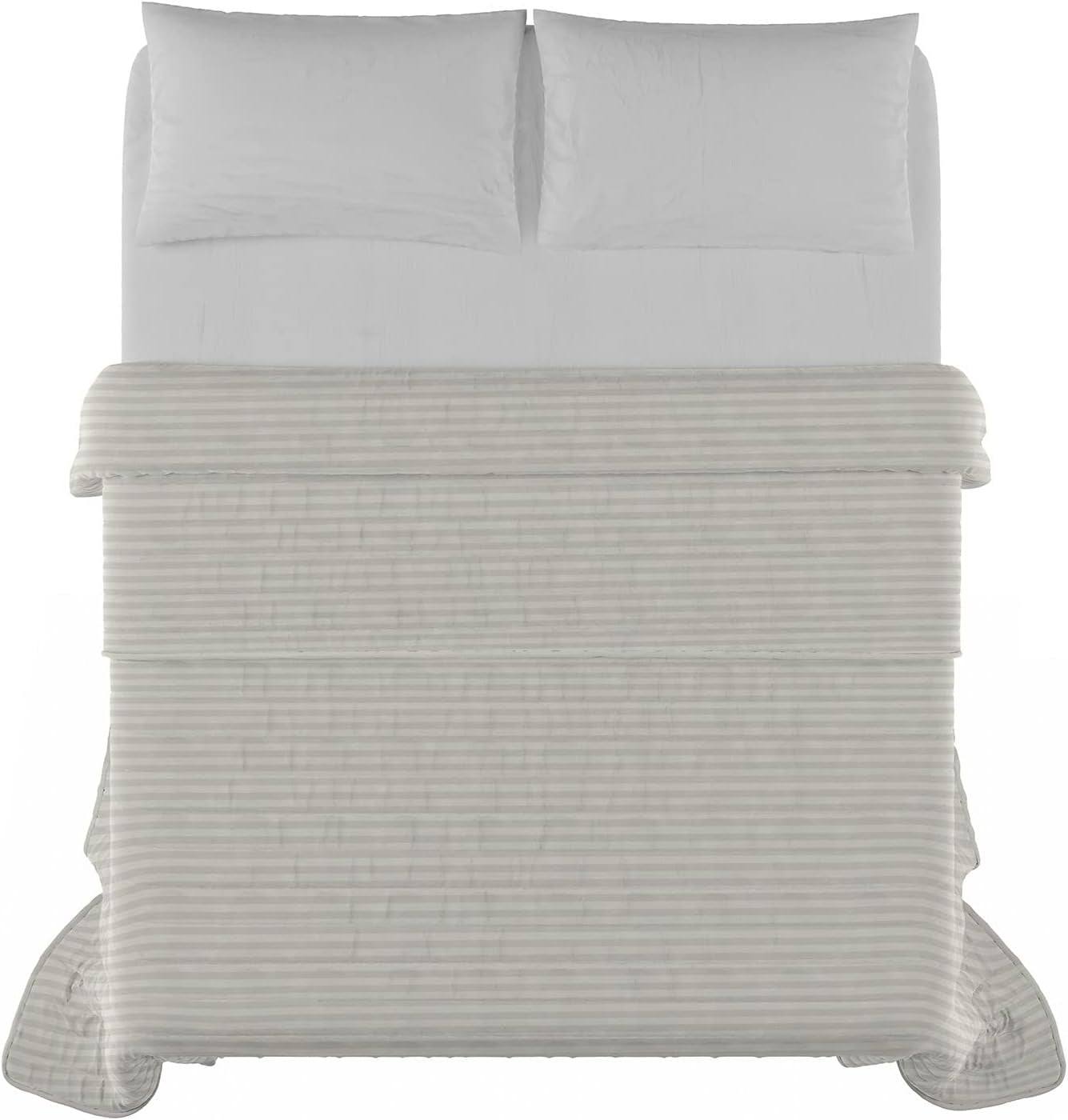 Sommartäcke Satin Stripes, polyester, kräm, 260X250 Cm Täcken och täcken Naty Shop