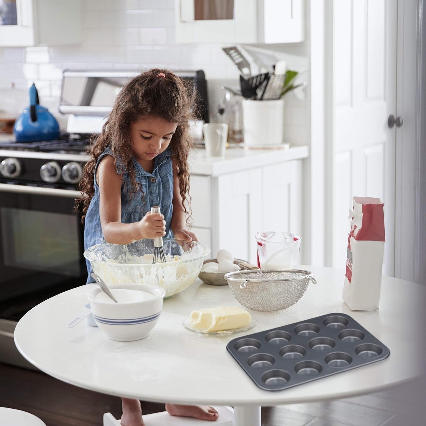 Relaxdays Muffinform, 2Er Set, 12Er Muffinbleche, Antihaftbeschichte, Carbonstahl, Muffins & Cupcakes, Ø 6,5 Cm, Vete, 10030825 Formar och plåtar för bakning Naty Shop