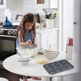 Relaxdays Muffinform, 2Er Set, 12Er Muffinbleche, Antihaftbeschichte, Carbonstahl, Muffins & Cupcakes, Ø 6,5 Cm, Vete, 10030825 Formar och plåtar för bakning Naty Shop