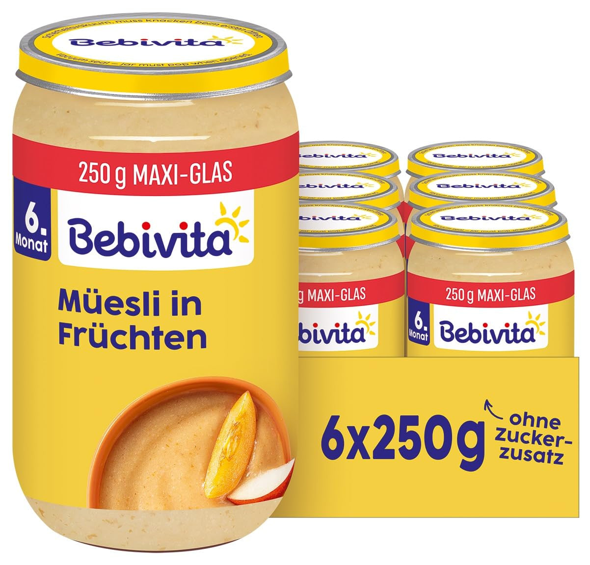 Müsli med frukt och flingor, 250g, förpackning om 6 (6x250g)