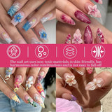 50 Stück 3D Blume Nail Charms Set, Bunte Nageldesign Zubehör, Nägel Charms Och Nagel Art Charms, Perfekt Für Nailart, Maniküre Dekoration Och DIY Nageldesign