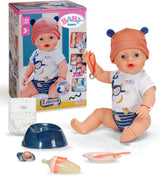 BABY Born Emma i djungelstil - Docka 43 cm lång - 10 funktioner Inklusive accessoarer och klänning i unisexfärger - Fungerar utan batterier - Lämplig för barn från 3 år och uppåt Naty Shop Dolls Standardtitel