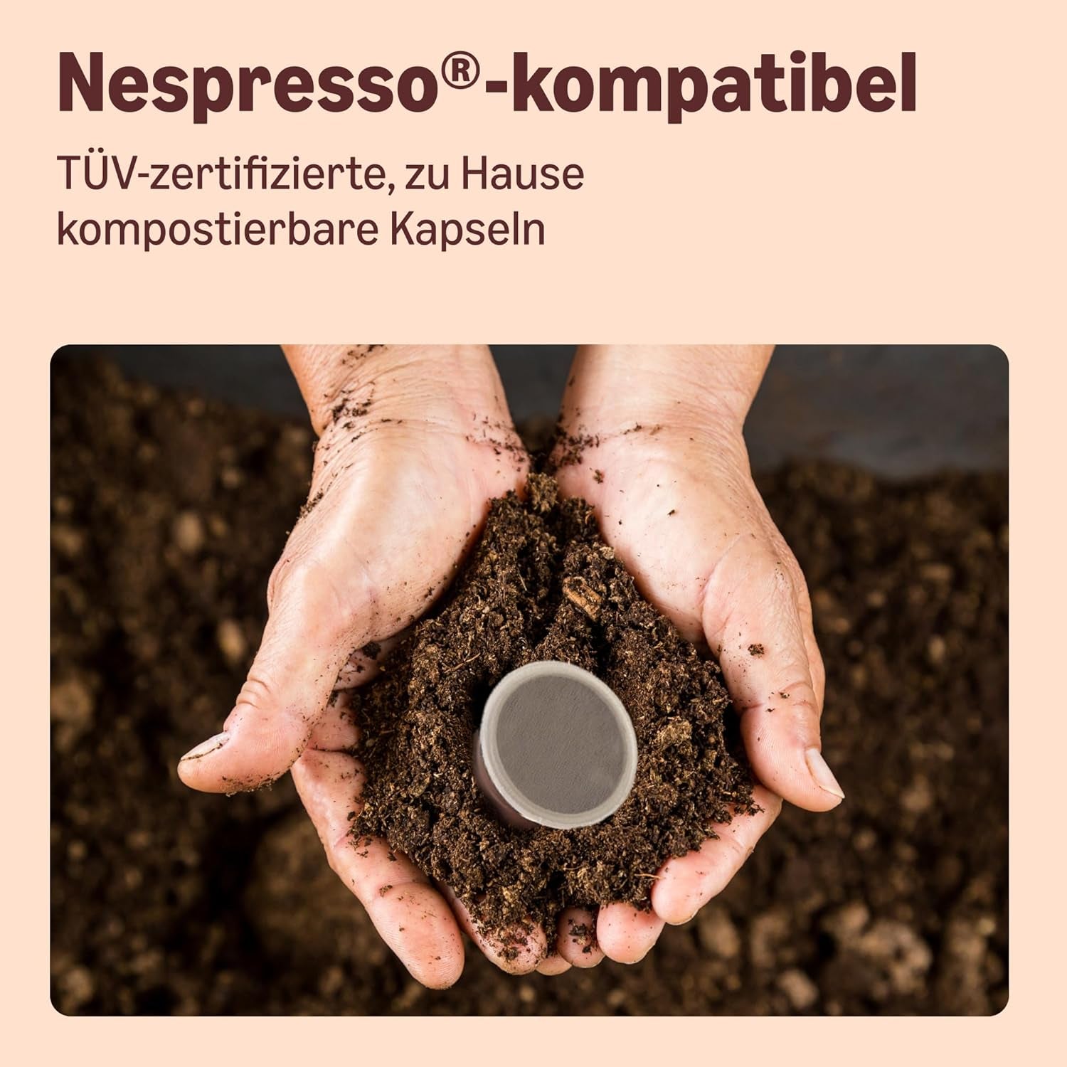 By Amazon Heimkompostierbare Kaffeekapseln, kompatibel med Nespresso, 100 % kolumbianischer Arabica, 20 Stück – Rainforest Alliance-zertifiziert