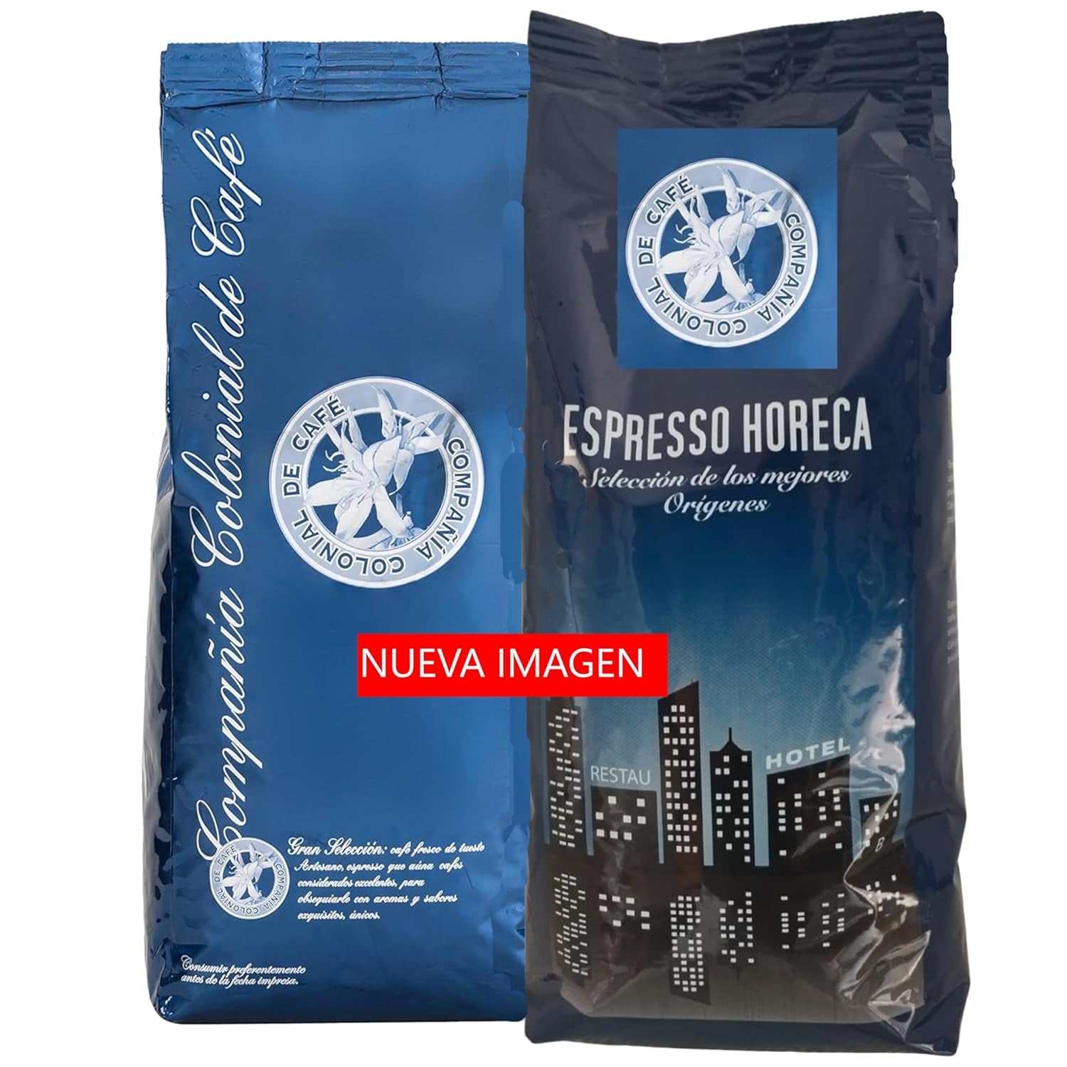 100 % naturliga Arabica-kaffebönor 1 kg – Intensivt rostat espressokaffe med en blandning av colombianskt och brasilianskt ursprung – rättvis handel.