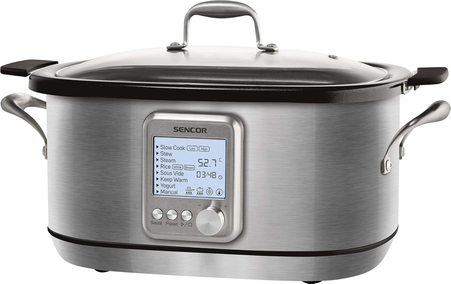 Slow Cooker SPR 5520SS SENCOR Slow Cooker Naty Shop Silver 6 liter