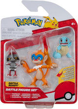Pokémon PKW3057 Battle Figure Set-Piepi, Tanhel, Lauchzelot Actionfigurer Naty Shop Gladiantri, Schiggy, Panpyro