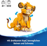 LEGO Ç€ Disney Simba, lejonkungens unge, byggleksak för barn, fantasilekset med lejonfiguren, cool presentidé för tjejer och pojkar från 6 år, barnleksak 43243 Byggset Beuche den LEGO-Store