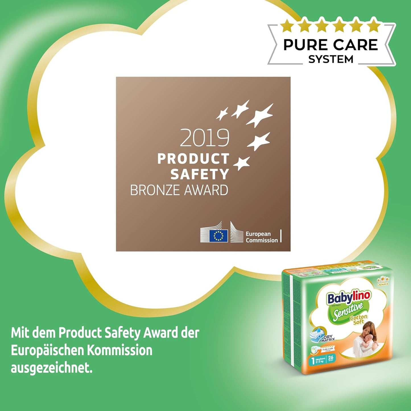 Känsliga barnblöjor, storlek 1, nyfödd (2-5 kg), 26 st