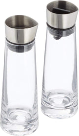 blomus -MACCHIATO- Glassocker- och krämset, kapacitet 180ml, lock i rostfritt stål, för te och kaffe, högkvalitativt utförande, exklusivt utseende (H/B/D: 17 x 5,4 x 5,4 cm, Transparent, 63510)