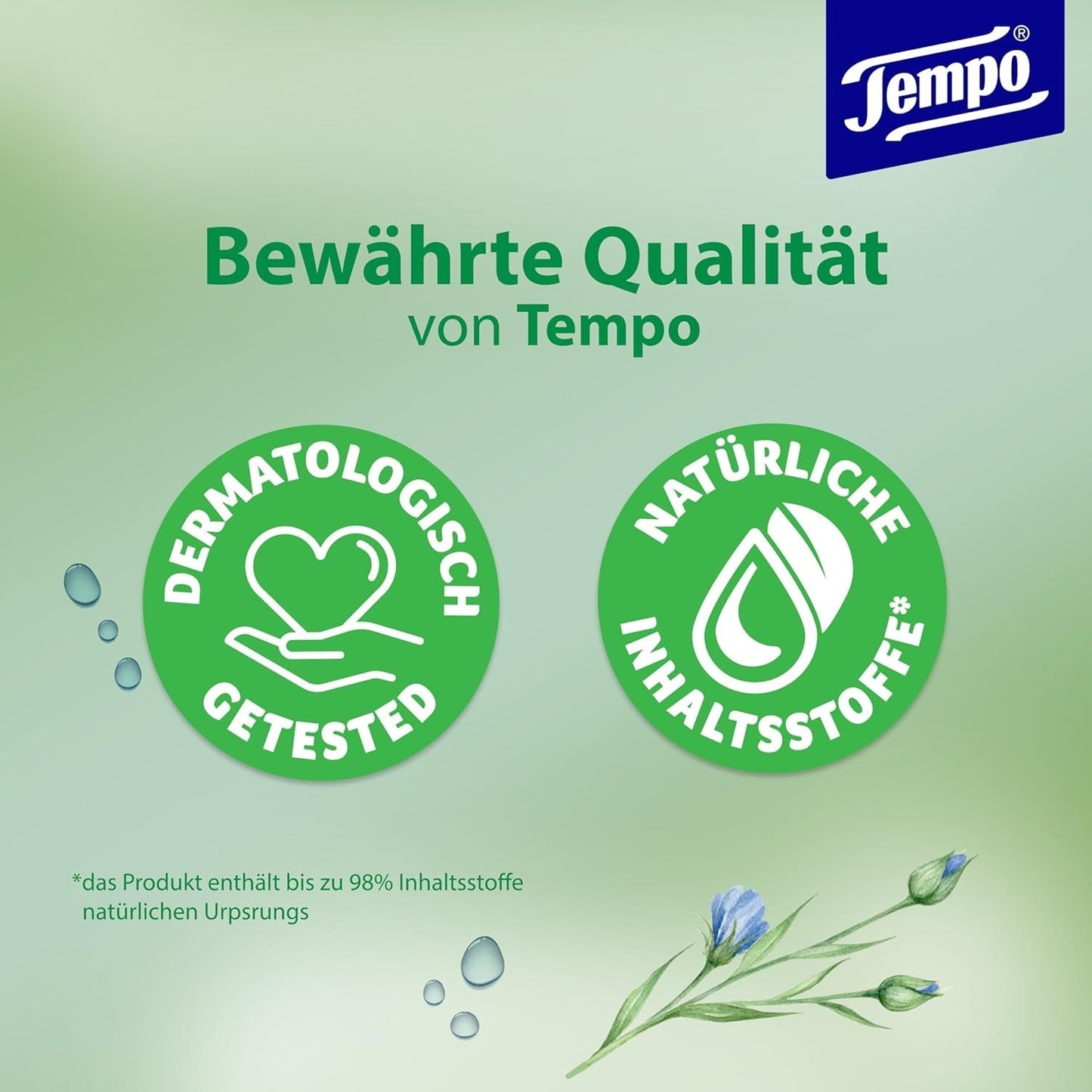 Tempo "Gentle & Caring" toalettservetter - Megapack - 16 paket med 42 våtservetter - Duo Pack - med naturlig kamomill - toalettpapper, dermatologiskt testad och neutral mot hudens Ph