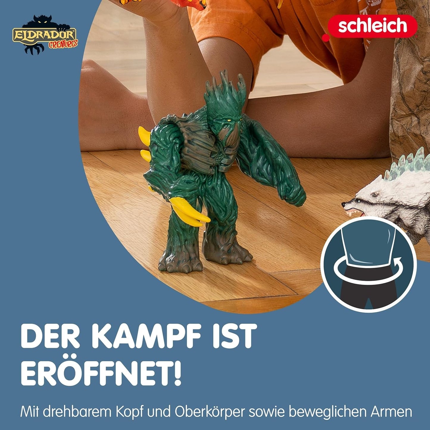 Schleich ELDRADOR VARELSER | Jungle Ruler 70151 | ELDRADOR Schleich monsterlekfigur med roterbart huvud och rörliga armar | Bra present till barn | Från 7 år | 14 X 7 X 114 Cm Actionfigurer Naty Shop