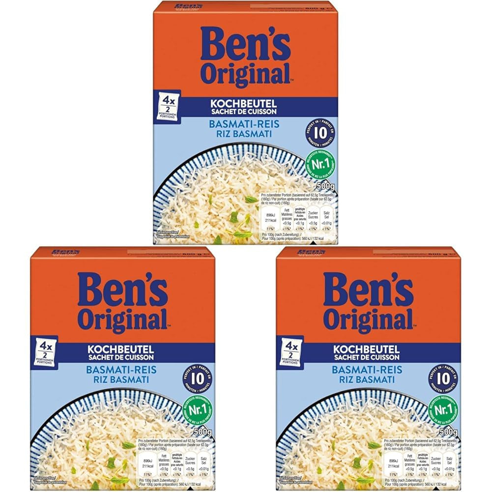 BEN'S ORIGINAL™ Basmatiris för kokning i påse 500g