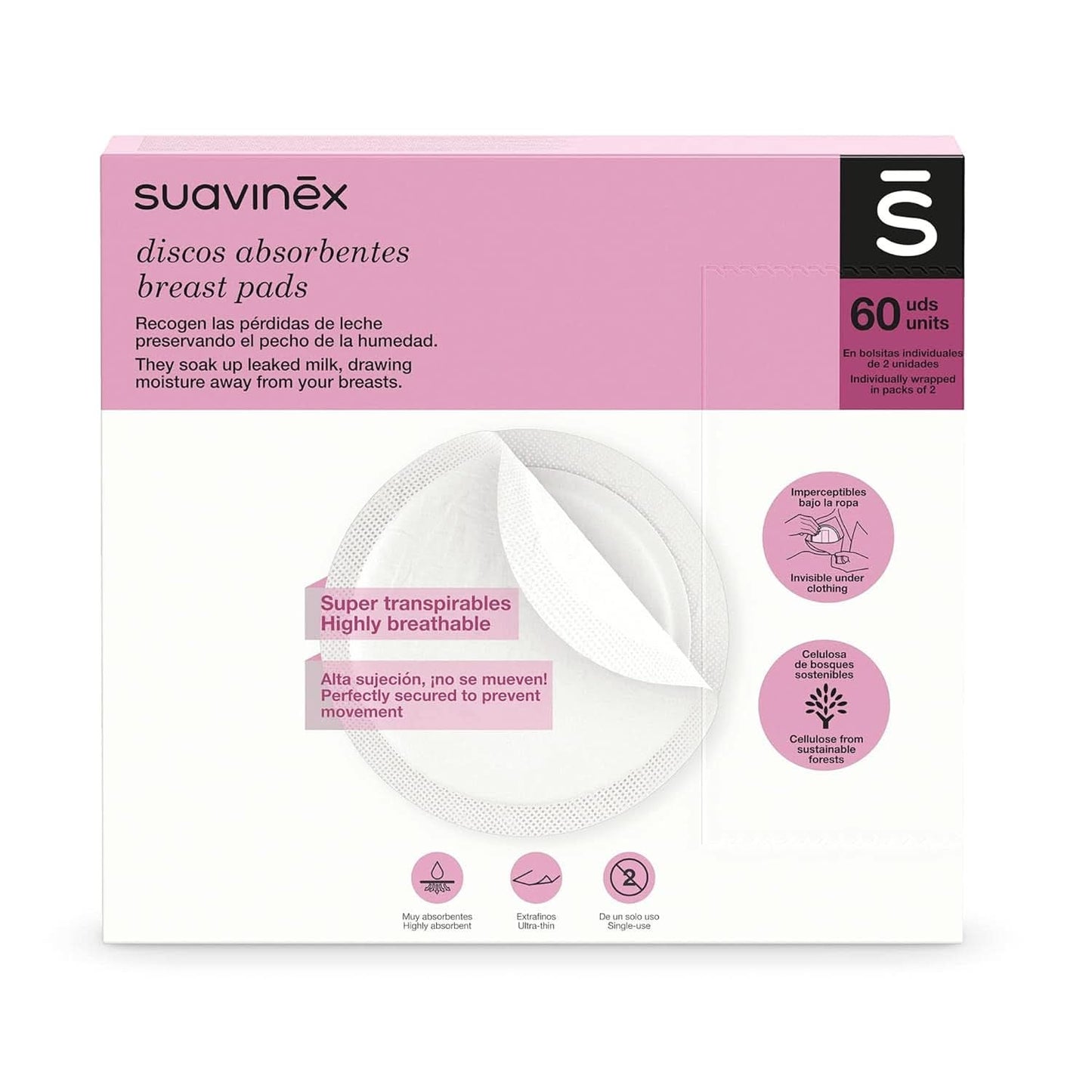 Suavinex 3182126 - Amningstamponpack med 60 tillbehör Mat och amning Bebe Naty Shop