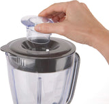 BLACK+DECKER Stativblandare | 500W | 2 hastigheter | Pulsfunktion | Glaskrug | 1,5L | Edelstahlmesser Mit 4 Klingen | Herausnehmbar Und Leicht Zu Reinigen | Weiß Und Grau Kitchen Naty Shop