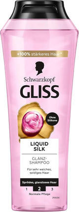 Gliss Shampoo Liquid Silk (250 ml), för ömtåligt och tråkigt hår Dusch och bad Naty Shop