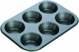 Bakform, Schwarz, 26,5 X 18 X 3 Cm Formar och plåtar för att baka Naty Shop 6 Muffins