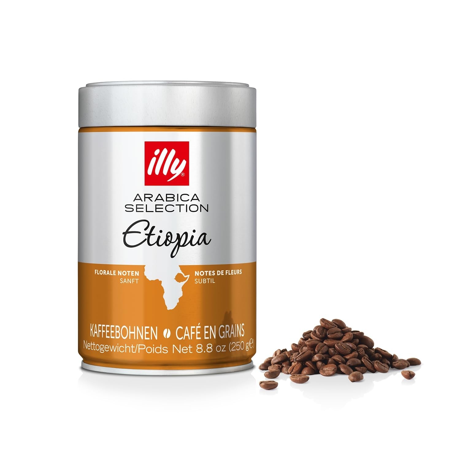illy kaffebönor urval av Etiopien lyxiga Arabica kaffebönor 6-pack (6 x 250 g)
