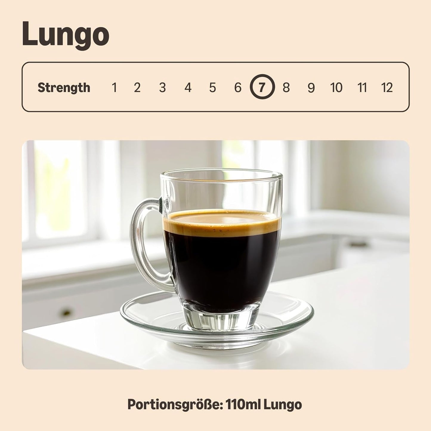 av Amazon Lungo Kaffee-Kunststoffkapseln, Nespresso-kompatibel, 20 Stück, Packung mit 1 – Rainforest Alliance-zertifiziert