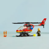 LEGO City Fire Brigade Helikopter, helikopterleksak och pilotfigurset, brandhelikopter för en fantasifull lekupplevelse, present till barn, pojkar och flickor från 5 år 60411 Byggset Besuche den LEGO-Store