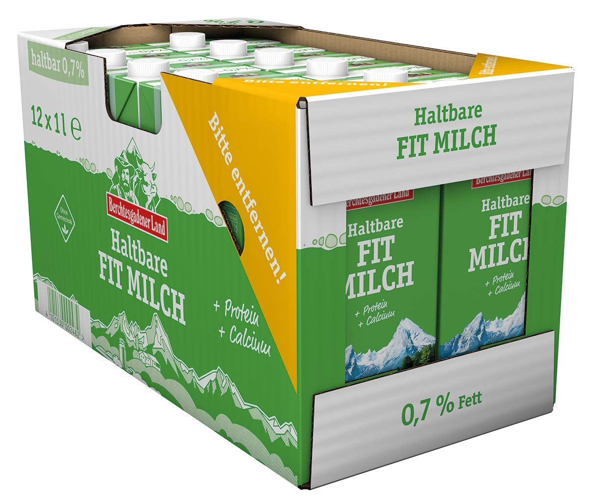Berchtesgadener Land Haltbare Bergbauern-Milch, 1,5 % fett, 12er Pack (12 x 1 l)