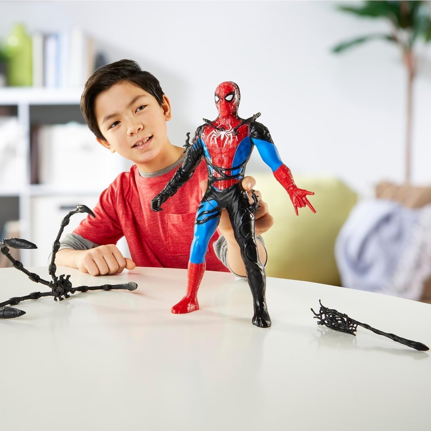 Marvel Spider-Man Venomversus Spider-Man Color Changer Actionfigur med tillbehör Actionfigurer Naty Shop