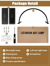 Kalolary Lampadaire, Lash Lumière Pour Extensions De Cils Regglable À 360°, 3000K-6000K Demi-Lune Lamp, Lamp De Beauté (Halvmånelampa)