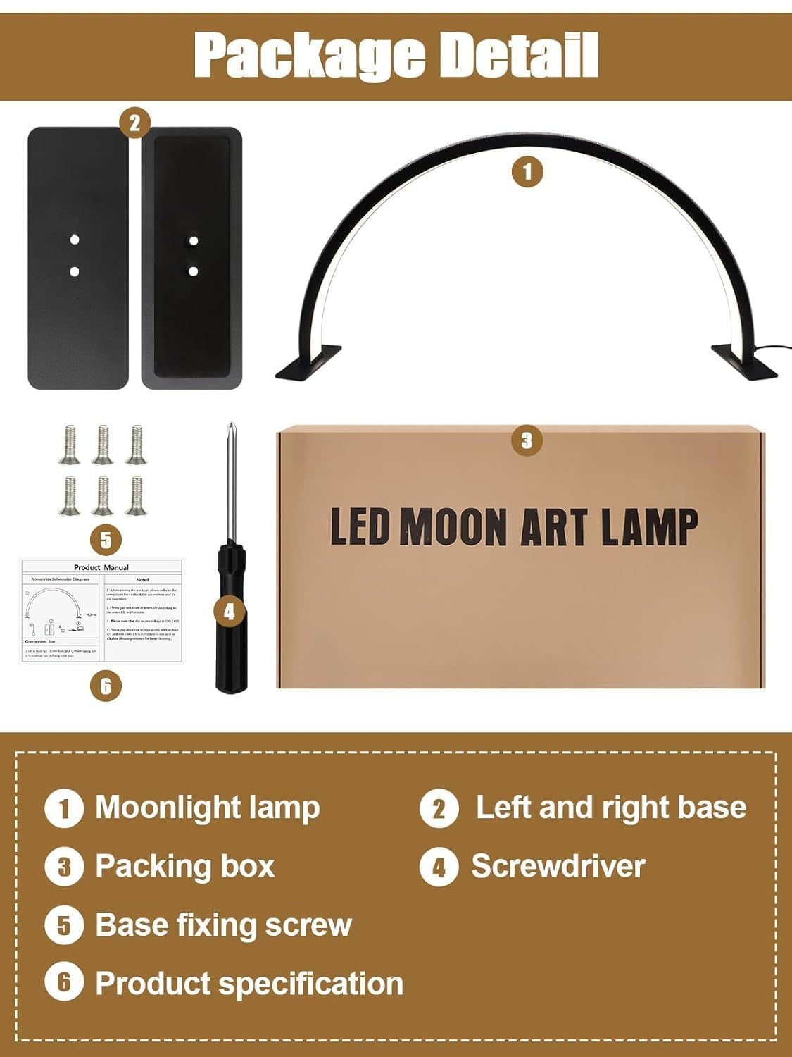 Kalolary Lampadaire, Lash Lumière Pour Extensions De Cils Regglable À 360°, 3000K-6000K Demi-Lune Lamp, Lamp De Beauté (Halvmånelampa)