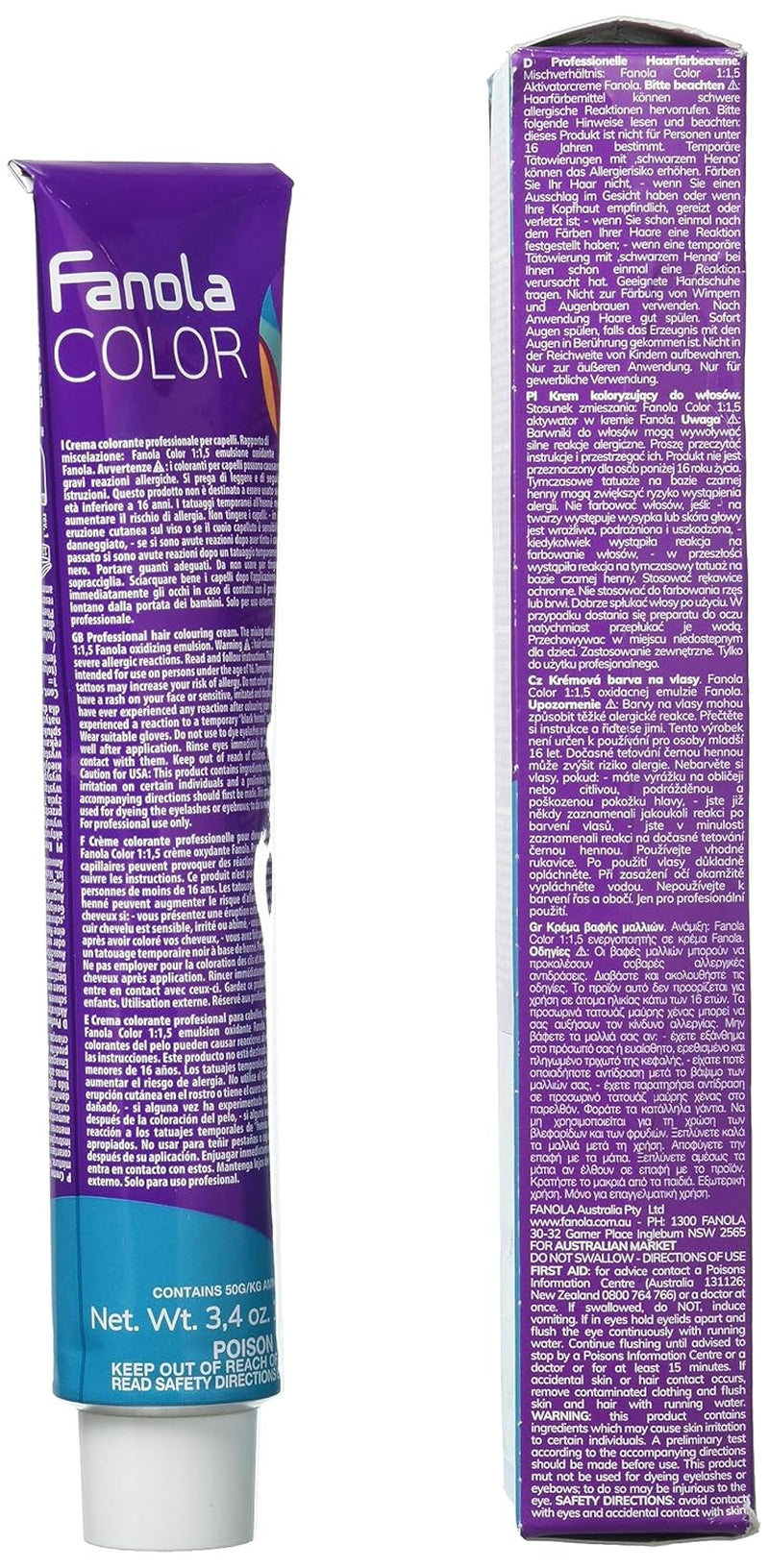 Fanola crema colore Färgkräm 7.0 Blond, 100 ml Hårfärgning Naty Shop