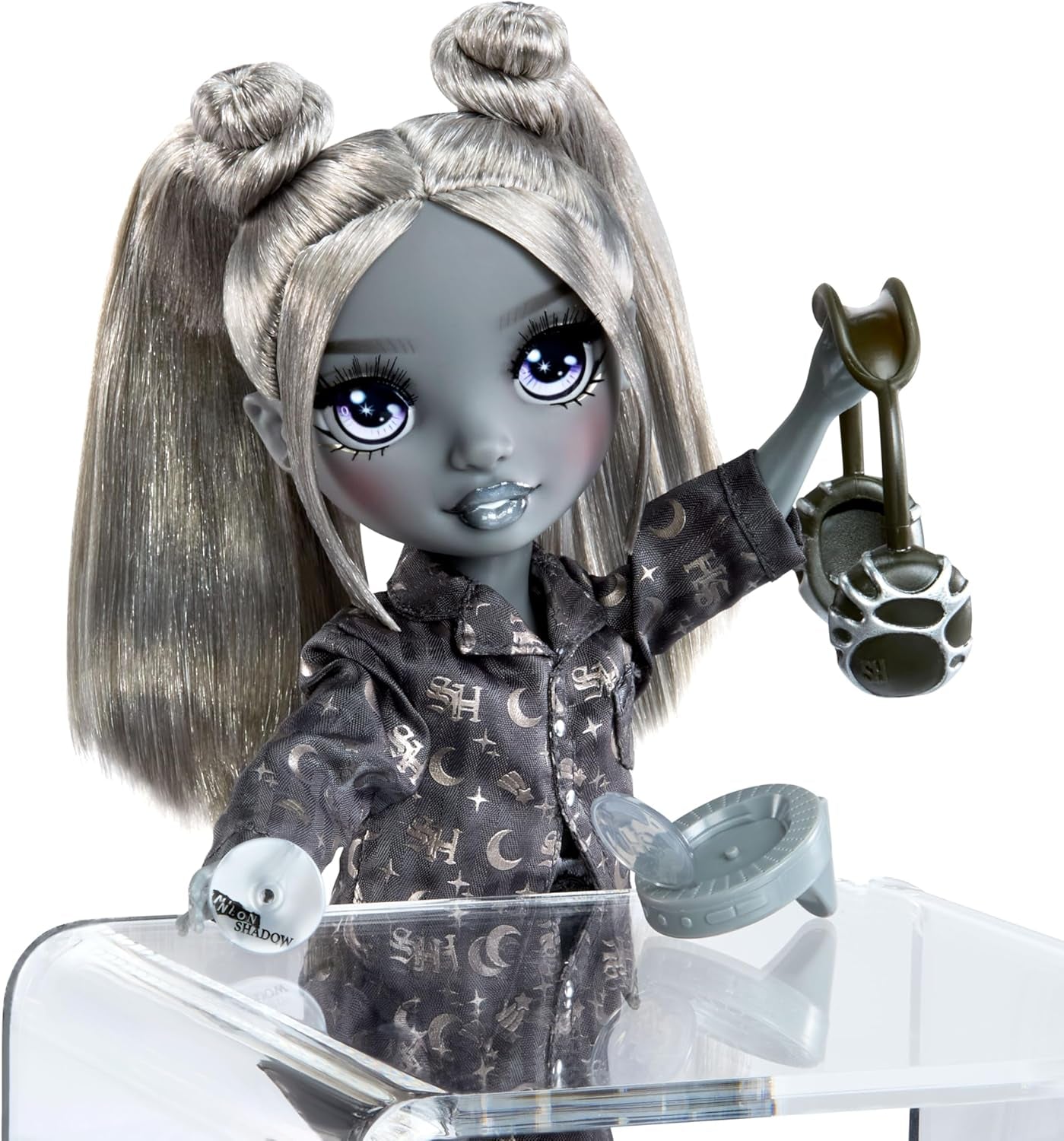 Rainbow High Shadow High Girl's Night - Luna Madison – 28 cm Modepuppe in Grautönen, Graues Haar & Outfit mit Accessoires och Kamm – Für Sammler und Kinder ab 6 Jahren