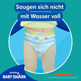 Pampers Splashers Baby Shark Limited Edition engångsbadblöjor 4-5, 11, 9 kg-15 kg, för säkert skydd i vattnet