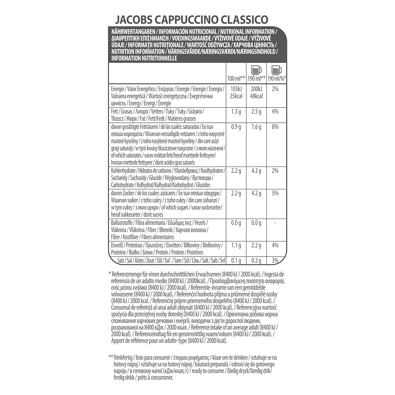 Tassimo Kapseln Jacobs Cappuccino Classico, 5 x 8 dynor, 40 Kaffeekapseln