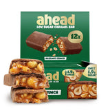 Caramel Hasselnöt Chokladkakor framöver | 12 chokladkakor x 35 g utan tillsatt socker | 1,9 g socker per bar | Knasig hasselnöt och kolasmak | Lågkolhydratsgodis | Ingen palmolja