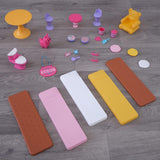 Kidkraft Candy Castle Trädockhus med möbler och tillbehör, Lama Unicorn Figure House, Ice Cream Cake Lift och gummistol för dockor, leksak för 3 år gammal, 20242 Naty Shop Dollhouses