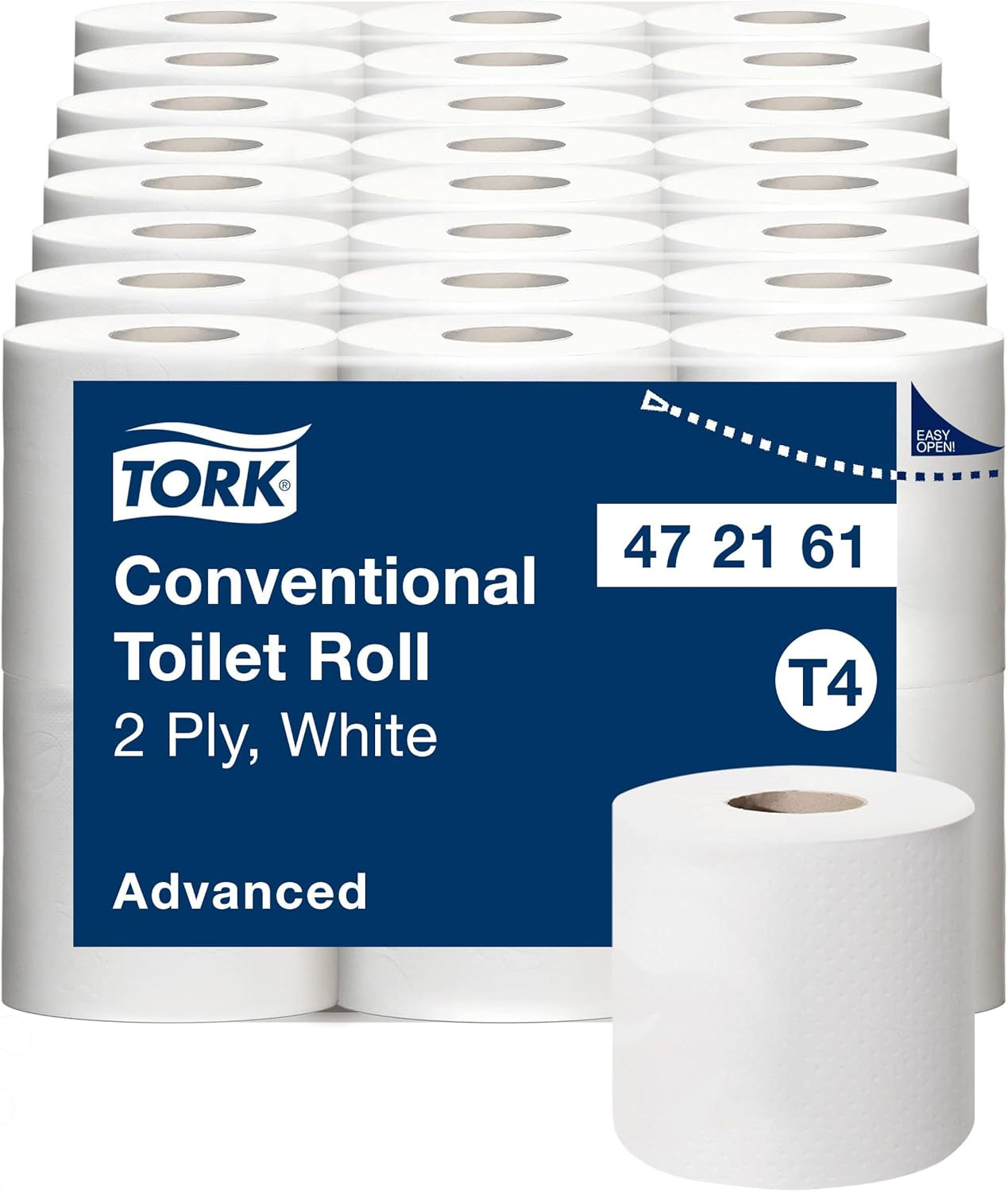 Toalettpapper Tork Small Roll White T4, Advanced, 2-lagers, 48 ​​× 200 ark, 472161