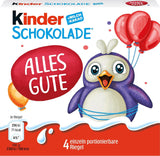 Kinderchoklad (20 x 50 g) - Alla hjärtans dag-present till honom och henne, karneval och fastelavnsgodis - Fyllda mjölkchokladkakor - 20 förpackningar med 4 individuella barer vardera
