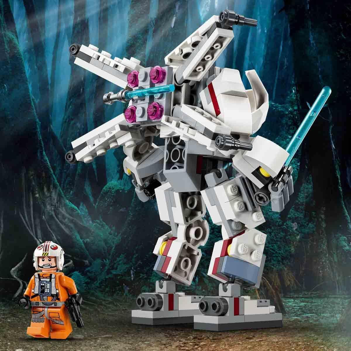 LEGO Star Wars Luke Skywalkers X-Wing Mech, samlarleksaksstenar, actionäventyr, presentidé för kreativa pojkar och flickor i åldern 6+ 75390 Byggset Besuche den LEGO-Store